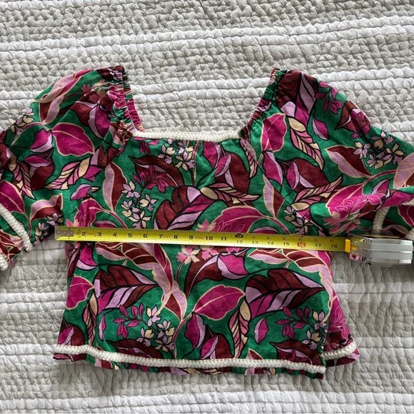 Cynthia Rowley Floral Wide Leg Pants & Top Set, Size Medium - Picture 12 of 14